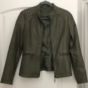 Green leather jacket